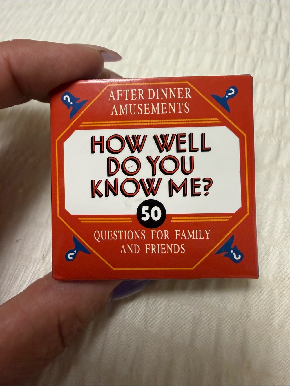 How Well Do You Know Me? Family Question Game - Red